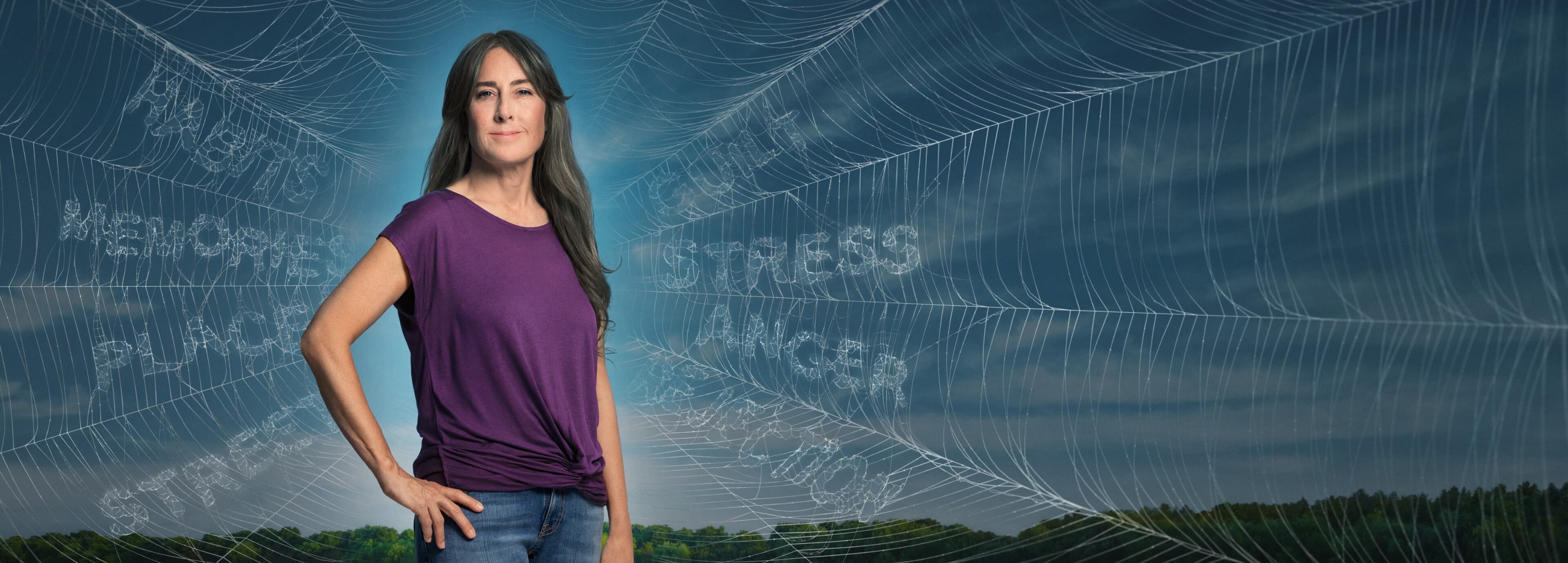 Woman stands in front of a web of OUD triggers