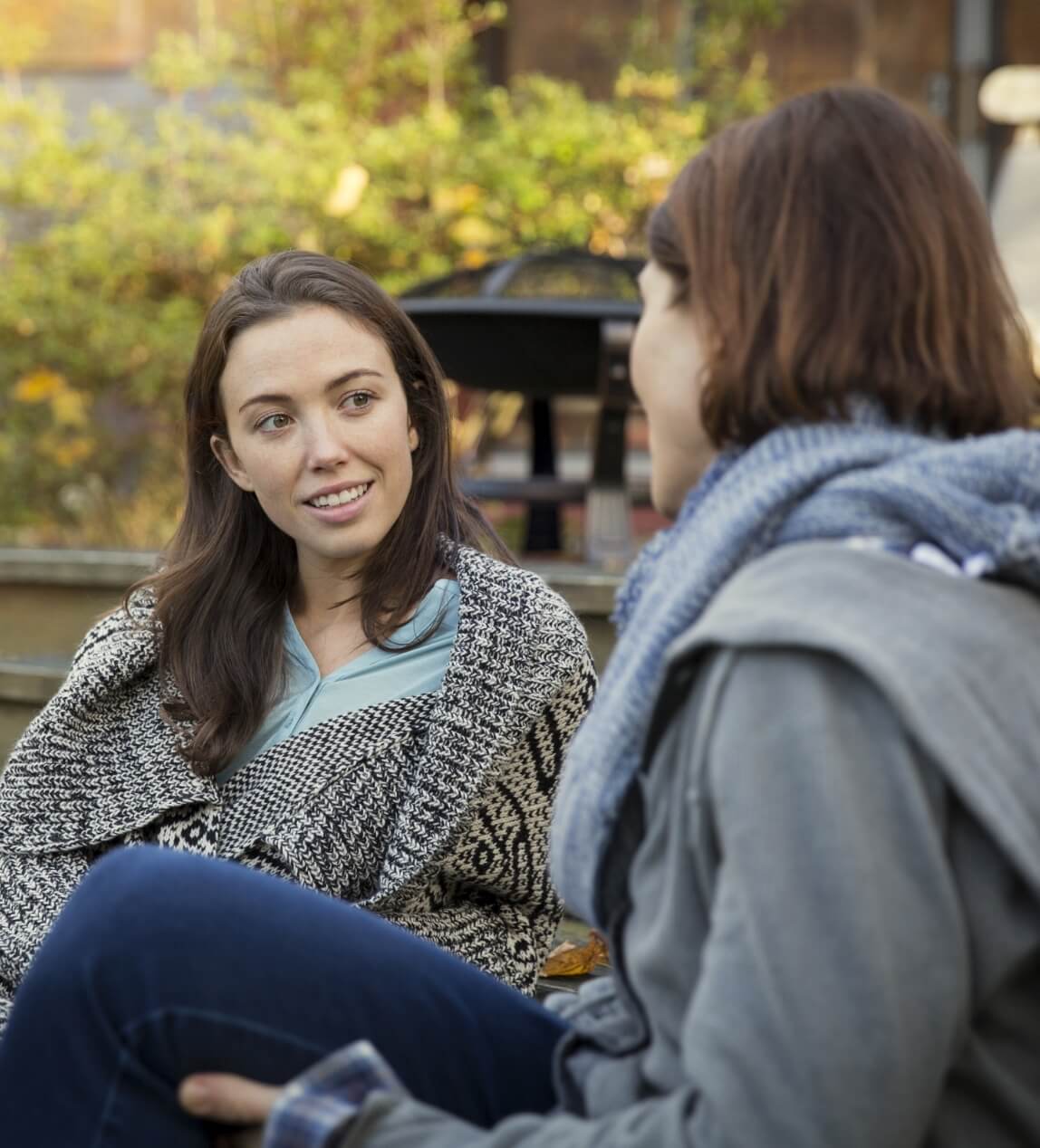 Photo of woman getting support